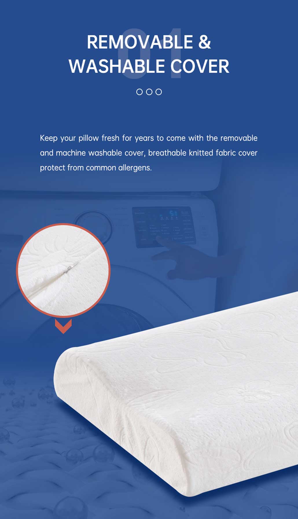 Washing Memory Foam Pillow 